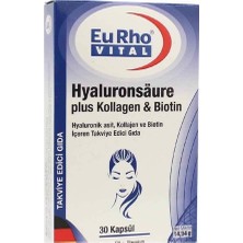 Eurho Vital Hyaluronsaure Plus Collagen & Biotin 30 Kapsül
