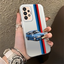 HONTINGA Samsung Galaxy A33 ile Uyumlu Kılıfı Silikon Kenar Sert Arka Düşüme Önleyici Basitlik Anti Düşme Kamera Korumali Bmw Desen Telefon Kılıfı K1-0590