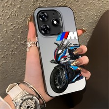 HONTINGA Tecno Spark 10 Pro ile Uyumlu Kılıfı Silikon Kenar Sert Arka Düşüme Önleyici Basitlik Anti Düşme Kamera Korumali Bmw Desen Telefon Kılıfı K1-0590