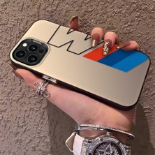 HONTINGA iPhone 14 Pro Max ile Uyumlu Kılıfı Silikon Kenar Sert Arka Düşüme Önleyici Basitlik Anti Düşme Kamera Korumali Bmw Desen Telefon Kılıfı K1-0591