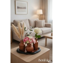 Bvinan Bronz & Siyah Tonlarda Dekoratif Vazo Seti