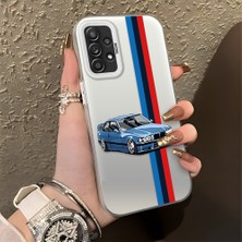 HONTINGA Samsung Galaxy A52S 5g ile Uyumlu Kılıfı Silikon Kenar Sert Arka Düşüme Önleyici Basitlik Anti Düşme Kamera Korumali Bmw Desen Telefon Kılıfı K1-0590