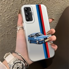 HONTINGA Samsung Galaxy A14 5g ile Uyumlu Kılıfı Silikon Kenar Sert Arka Düşüme Önleyici Basitlik Anti Düşme Kamera Korumali Bmw Desen Telefon Kılıfı K1-0590