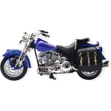 Lokiboo 1:12 Ölçekli Model Motosiklet - Classic - HX796 - Mavi (Lisinya)