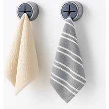 Braventa Collection Vios Store Pratik Tak-Çıkar Havlu Askısı - Kendinden Yapışkanlı, Vidalama Gerektirmez, 2’li Set – Mu