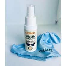 Braventa Collection Cleenest Gözlük ve Ekran Temizleme Seti, 50 ml Solüsyon ve 15X18 cm Mikrofiber Bez ile Birlikte