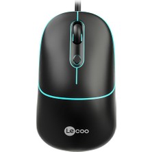 Braventa Collection Lecoo MS110 USB Kablolu 2400DPI 4 Tuşlu Rgb Sessiz Click Optik Mouse - Pc, Mac, Dizüstü Bilgisayar I