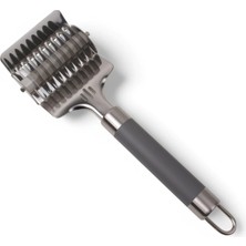 Braventa Collection Silikon Saplı Paslanmaz Çelik Manuel Silindir Rulet Kesici, Hamur ve Erişte Kesici Aletleri, Hamur Ş