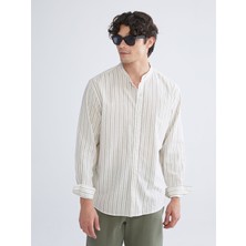 Lc Waikiki Yeni Sezon Regular Fit Hakim Yaka Uzun Kollu Çizgili Erkek Gömlek