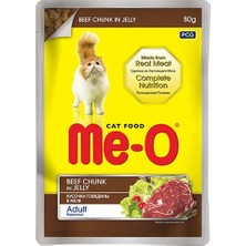 Braventa Collection Me-O Meo Adult Jöle Içerisinde Biftekli Yetişkin Kedi Konservesi 80 gr