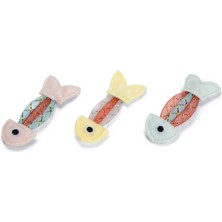 Braventa Collection Yavru Kedi Oyuncağı, Esnek Balık, 3 Adet, 3,5x8,5cm