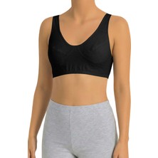 Öts Kadın Sütyen %100 Pamuklu Ribana Kumaş Yarım Atlet Lambada | Günlük Rahat Kullanım