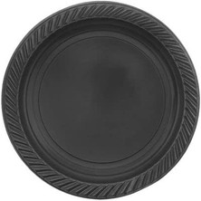 Braventa Collection - Siyah Tabak 25 Adet 22 cm