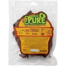 Braventa Collection Deli Bon Kurutulmuş Parça Kuzu Gırtlak Köpek Ödül Maması 15 cm 100 gr