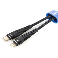 Braventa Collection Shaza iPhone Lightning To Type-C Pd 5A 100W Örgülü Hızlı Şarj ve Data Kablosu 1 Metre