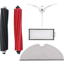 Braventa Collection Roborock Q8 / Q8 + ile Uyumlu 5'li Seti – Filtre, Mop, Yan ve Ana Fırçalar