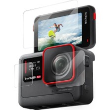 Braventa Collection Ayex Temperli Cam Ekran Koruyucu Film Kiti INSTA360 Ace/ace Pro Için – Ön Ekran, Arka Ekran ve Lens