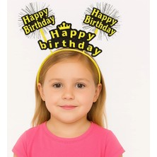 Arenes Doğum Günü Kutlaması Için Sarı Taç – Işıltılı Yazılı Parti Tacı - Lisinya