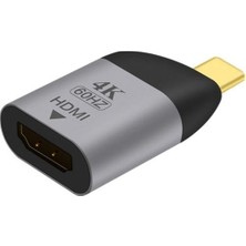 Braventa Collection Type-C To HDMI Adaptör USB C To HDMI Çevirici Macbook Uyumlu Type-C To HDMI Dönüştürücü Notebook Uyu