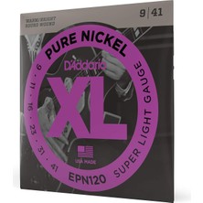 Braventa Collection D'addario EPN120 Elektro Gitar Tel Seti, Xl, Pure Nickel, 9-41, Sup