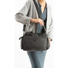 571 Collections Yumuşak Dokulu Ultra Hafif, Esnek ve Su Geçirmez Polyamid Kumaş Omuz ve Kol Çantası Gri Model: (571-13-14G)
