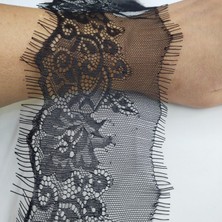 Karaaslan Siyah Sakallı Kirpikli Dantel 9,5 cm 1 Adet (3 MT)-A018