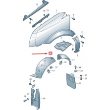TŞT Volkswagen LT35 Ön Çamurluk Davlumbazı Sağ 1996-2006 (Oem No:  2E0863814A)