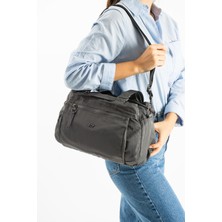 571 Collections Yumuşak Dokulu Ultra Hafif, Esnek ve Su Geçirmez Polyamid Kumaş Omuz ve Kol Çantası Gri Model: (571-13-14F)