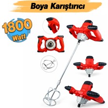 Euromax Elektrikli Boya Harç Karıştırıcı M14 - 1800 W Çift Kulp Ergonomik Mikser Karıştırma Makinesi
