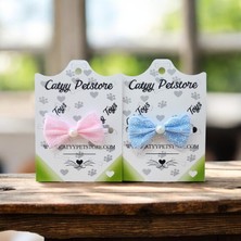 Catyy Petstore Pembe ve Mavi 2'li Kedi Papyonu