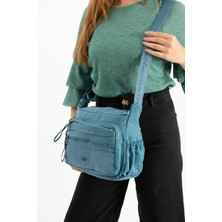 571 Collections Yumuşak Dokulu Ultra Hafif, Esnek ve Su Geçirmez Polyamid Kumaş Omuz Çantası Mavi Model: (571-13-14D)