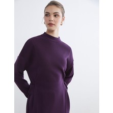 Lc Waikiki Yeni Sezon Dik Yaka Oversize Kadın Triko Tunik