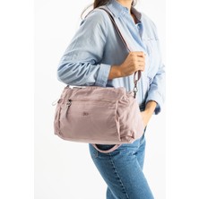 571 Collections Yumuşak Dokulu Ultra Hafif, Esnek ve Su Geçirmez Polyamid Kumaş Omuz ve Kol Çantası Pembe Model: (571-13-14F)