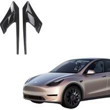 Ramm Tesla Model Y Yan Kamera Kaşı (2 Adet) Parlak Siyah