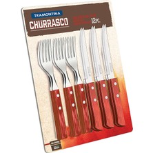 Braventa Collection Tramontina 21199/711 Biftek Sofra Takımı-Set, 12 Parça Kırmızı Griffen 2-Kat Perçinlenmiştir 6 x Bif