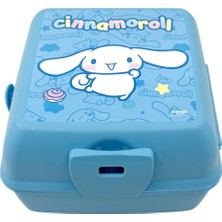 Braventa Collection Wiggle Cinnamoroll Temalı Lisanslı 4 Bölmeli Plastik Çocuk Beslenme - Yemek Saklama Kabı Kaşık ve Ça