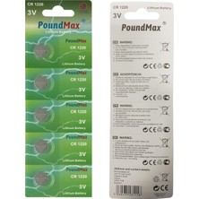 Braventa Collection 5 Adet CR1220 DL1220 1220 LIR1220 3V Poundmax Lityum Pil Lityum Düğme Pil, Küçük Elektronik Cihazlar