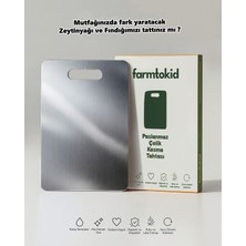 Paslanmaz Çelik Kesme Tahtası 25CMX35CM – 304 Kalite