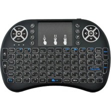 Değirmen Grup Smart Tv Box Ps3 Uyumlu Kablosuz Dokunmatik Işıklı Şarjlı Touchpadli Mini Q Klavye - Lisinya