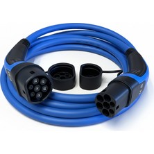 Ever Charger 5 Metre Tip2 Elektrikli Araç Şarj Kablosu Mavi 22 Kw'a Kadar