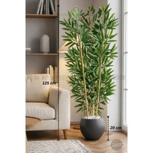 Biçiçek 125CM Yapay Bambu Ağacı Küre Saksıda