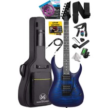 Braventa Collection Maxword Grade Blue Rosewood Klavye Hh Yüksek Kaliteli Elektro Gitar