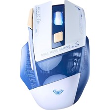 Braventa Collection Aula SC550 Çift Modlu 4800DPI 7 Tuşlu Makrolu 2.4ghz Kablosuz ve Kablolu Şarj Edilebilir Optik Rgb M