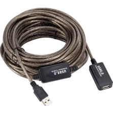 Braventa Collection Aktif USB Dişi Erkek Uzatıcı Uzatma Ek Kablosu 15 Metre