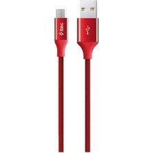 Braventa Collection Alumicable 1m. Şarj Kablosu - Kırmızı (2DK11K)