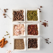 Braventa Collection Bone 15690 6lı Sunumluk Kase Mini Çerezlik Şekerlik Reçellik Sosluk Çerezlik Kase Seti