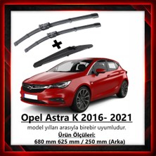 Inwells Opel Astra K 2016-2021 Ön ve Arka Silecek Takımı