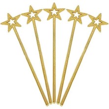 Değirmen Grup Altın Renk Yıldız Peri Asası Peri Değneği 34 cm 1 Adet - Lisinya