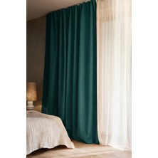 Ran Perde Zümrüt Yeşili - Karartma Perde Blackout -Pilesiz - Tek Kanat - ZM50