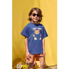 Erkek Çocuk Ayıcık Baskılı Tişört (2-3 Yaş 8-9 Yaş)